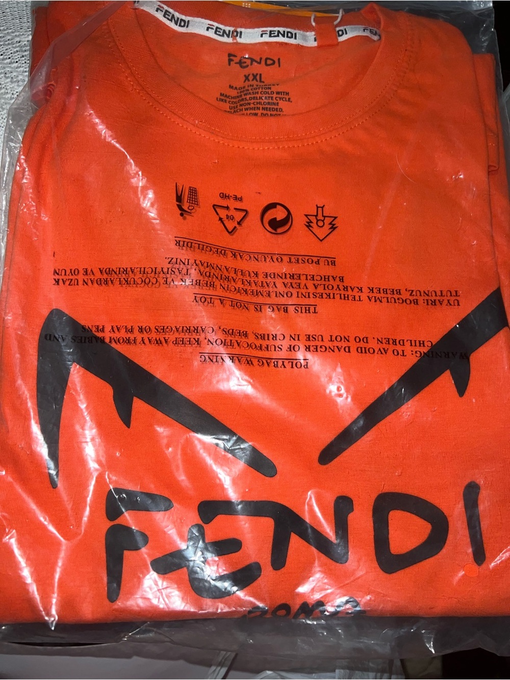 Men’s Orange Graphic Logo T-Shirt